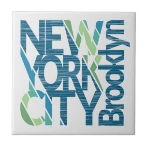 Brooklyn New York Typography Tile