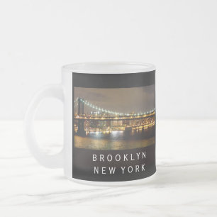 Brooklyn New York Wedding Design Frosted Glass Coffee Mug