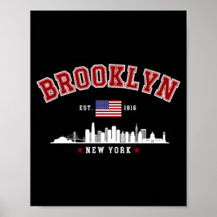 Brooklyn Ney York Est 1816 T Shirt Poster