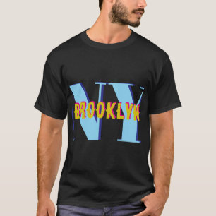 BROOKLYN NY blue grey bklyn stylish T-Shirt