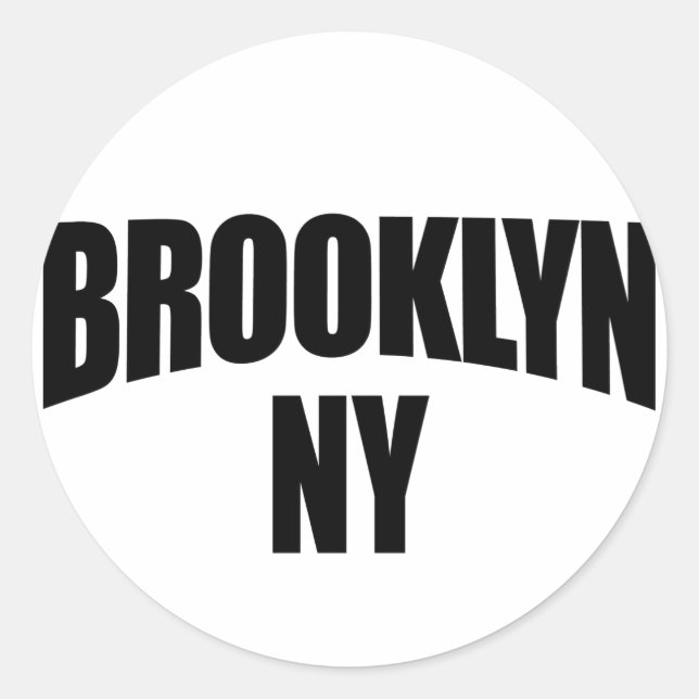 Brooklyn NY New York Classic Round Sticker (Front)