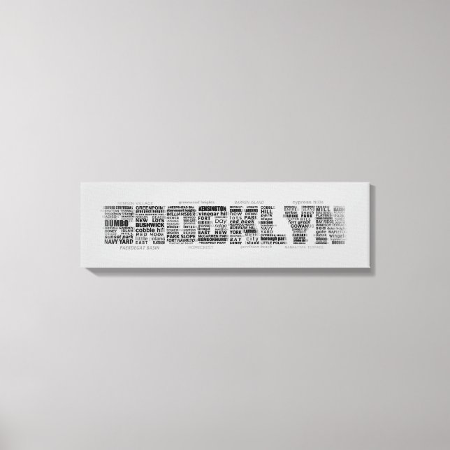 Brooklyn NY New York Word Art  Canvas Print (Front)