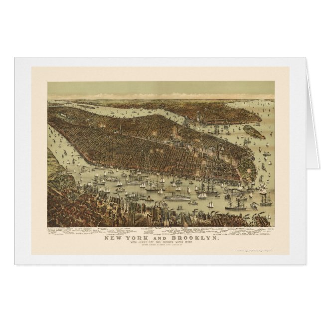 Brooklyn, NY Panoramic Map - 1892 (Front Horizontal)