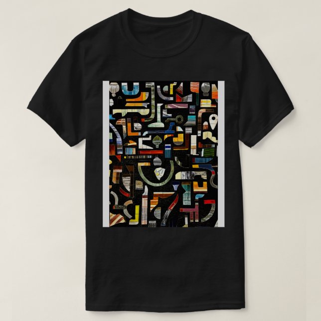 Brooklyn NY Subway Mosaic Art T-Shirt (Design Front)