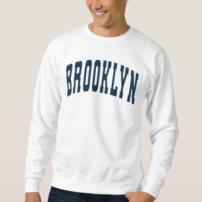 Brooklyn NYC Vintage College Style Sweatshirt (Front)