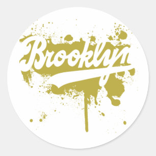 Brooklyn Painted Mustard Sticker