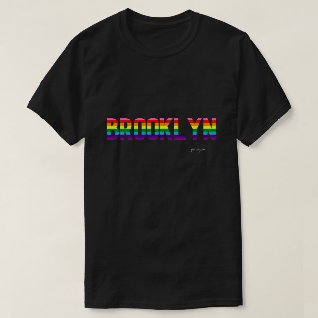 Brooklyn Pride Hoodie | Rainbow Flag T-Shirt (Design Front)