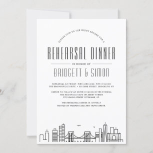 Brooklyn Rehearsal Dinner   Skyline Invite