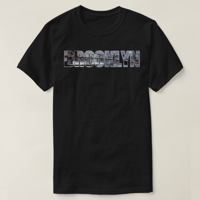 Brooklyn Skyline Tourist   Brooklyn Bridge Photo  T-Shirt (Design Front)