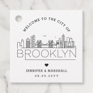 Brooklyn Skyline   Wedding Welcome Favour Favour Tags