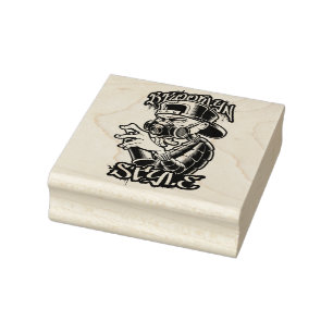 Brooklyn Style Graffiti Rubber Stamp