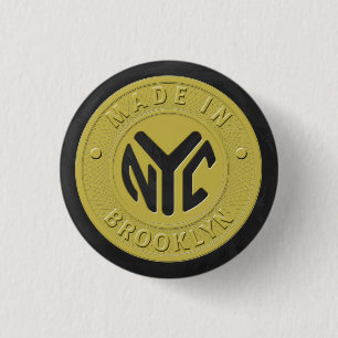 Brooklyn Subway Token 3 Cm Round Badge