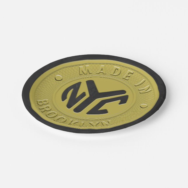Brooklyn Subway Token Paper Plate (Angled)
