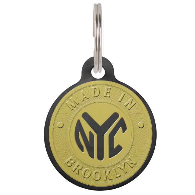 Brooklyn Subway Token Pet Tag (Front)