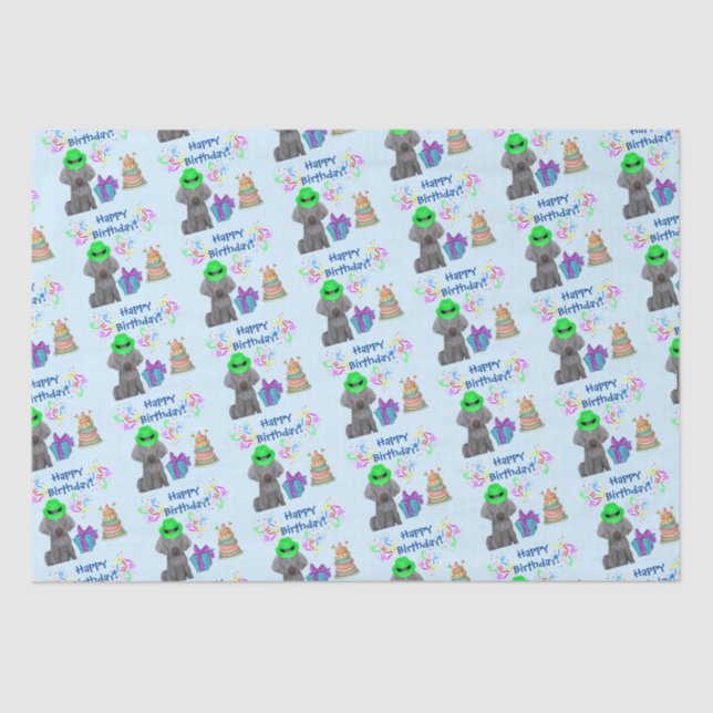 Brooklyn the Weimaraner Dog's Birthday  Tissue Paper (Front)