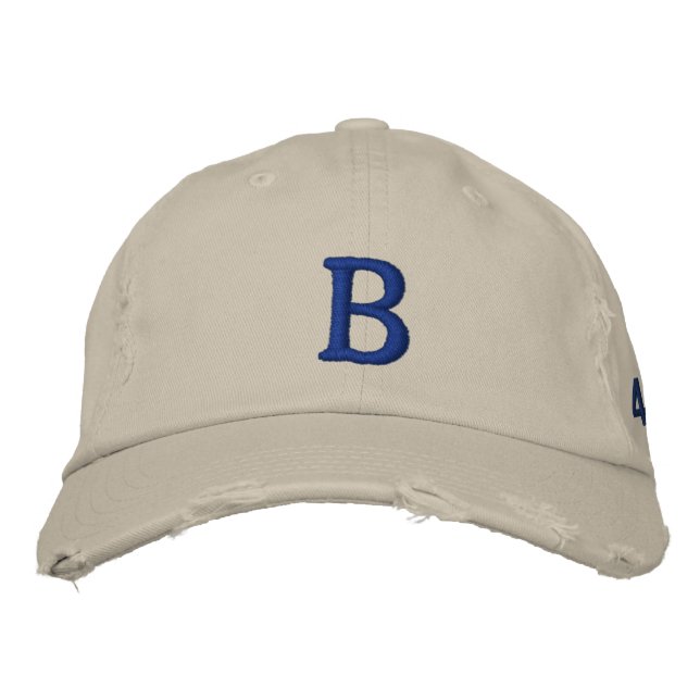 Brooklyn Vintage BBall Cap -Distressed Chino Twill (Front)