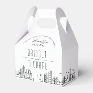 Brooklyn Wedding   City Skyline  Favour Box