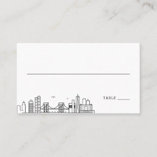 Brooklyn Wedding Place Cards Front and Back
