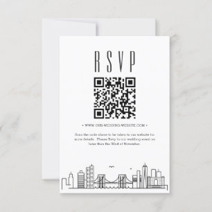 Brooklyn Wedding QR code RSVP Invitation