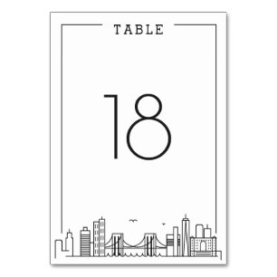 Brooklyn Wedding Table Number