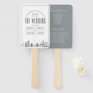 Brooklyn Wedding   Wedding Program Hand Fan