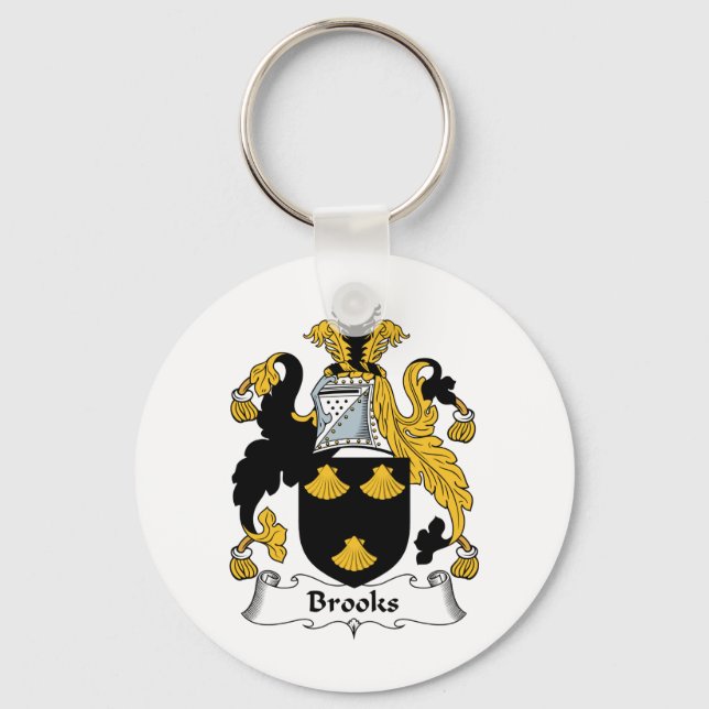 Brooks Family Crest Key Ring (Front)