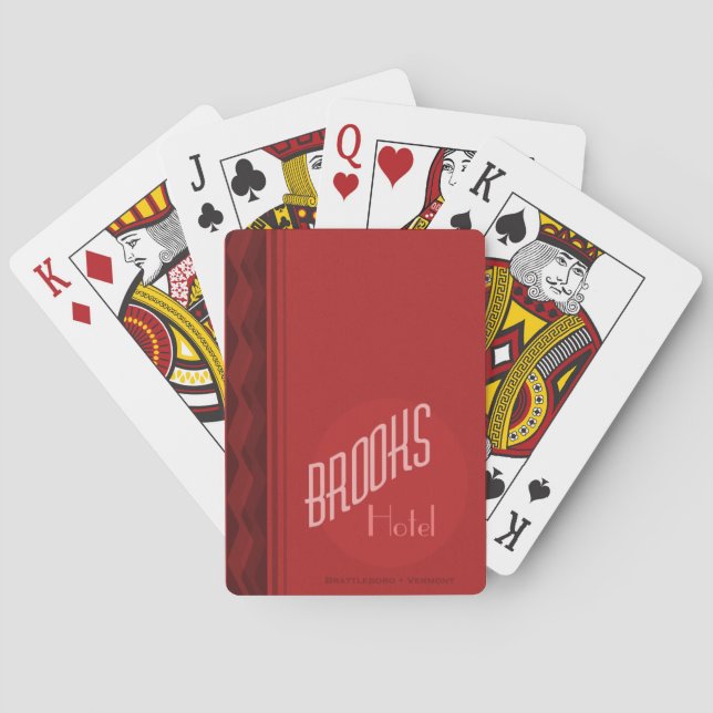 Brooks House Hotel Playing Cards (Red Deck) (Back)