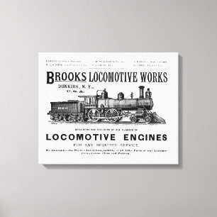 Brooks Steam Locomotive Works 1890 Canvas Print