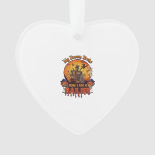 Broom Broke Bailiff Halloween Ghost Court Pumpkins Ornament