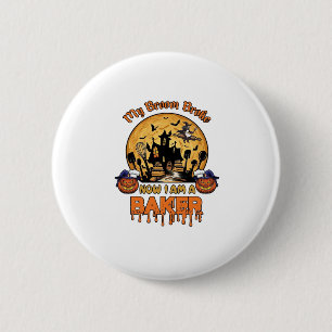 Broom Broke Baker Halloween Witch Chef Pumpkin_1 6 Cm Round Badge