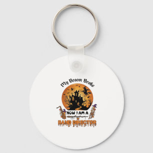 Broom Broke Band Director Halloween Haunted House  Key Ring
