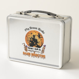 Broom Broke Band Director Halloween Haunted House Metal Lunch Box