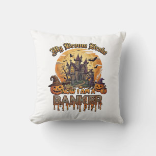 Broom Broke Banker Halloween Haunted House Witch P Cushion