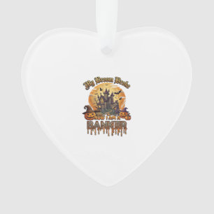 Broom Broke Banker Halloween Haunted House Witch P Ornament