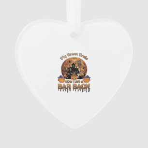 Broom Broke Bar Back Halloween Haunted House Witch Ornament