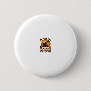 Broom Broke Barista Halloween Witch Coffee Pumpkin 6 Cm Round Badge
