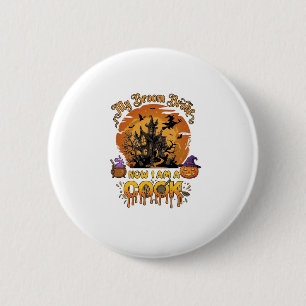 Broom Broke Cook Halloween Haunted House Cauldron 6 Cm Round Badge