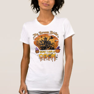 Broom Broke Cook Halloween Haunted House Cauldron  T-Shirt