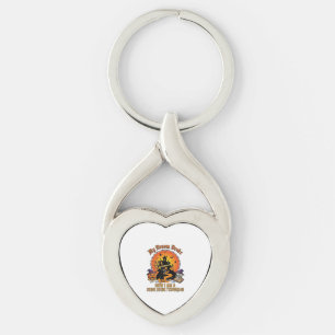 Broom Broke Crime Scene Technician Halloween Witch Key Ring