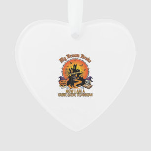 Broom Broke Crime Scene Technician Halloween Witch Ornament