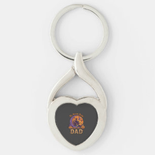 Broom Broke Dad Halloween Haunted House Moustache Key Ring