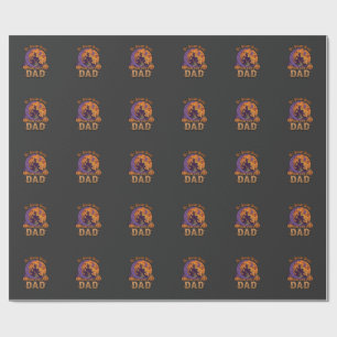 Broom Broke Dad Halloween Haunted House Moustache Wrapping Paper