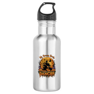 Broom Broke Dancer Halloween Haunted House Pumpkin 532 Ml Water Bottle