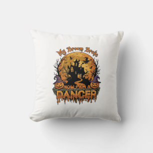 Broom Broke Dancer Halloween Haunted House Pumpkin Cushion