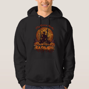 Broom Broke Farmer Halloween Witch Haunted House P Hoodie