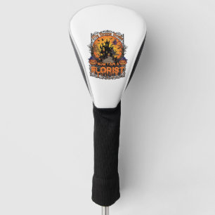 Broom Broke Florist Halloween Witch Pumpkin Haunte Golf Head Cover