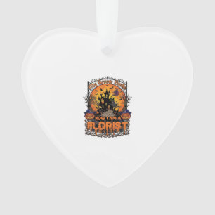 Broom Broke Florist Halloween Witch Pumpkin Haunte Ornament