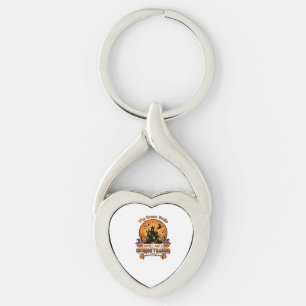 Broom Broke Halloween Fitness Trainer Witch Pumpki Key Ring