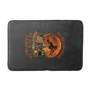 Broom Broke Halloween Witch Camping Tent Campfire Bath Mat