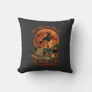 Broom Broke Halloween Witch Camping Tent Campfire Cushion